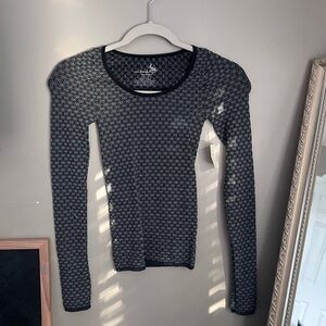 Free People Love Letter Patterned Blouse